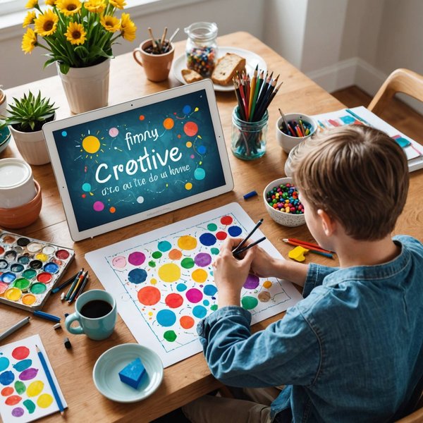 Inspiration pour des activités créatives à faire à la maison